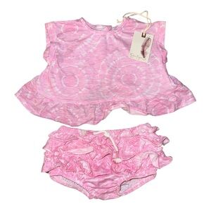 Jessica Simpson Baby Girl Pink Tie Dye 2-Piece Set | 24M | NWT